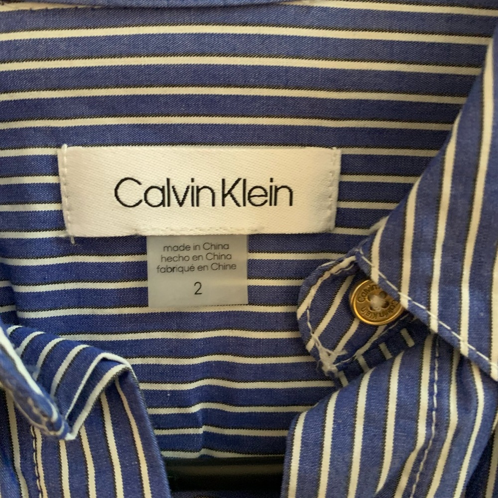 Calvin Klein button down shirt dress
